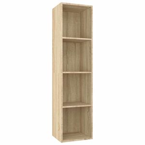 vidaXL Estanter&iacute;a libros/mueble TV contrachapada roble 36x30x143 cm