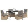 vidaXL Conjunto de Comedor de Jard&iacute;n 5 pcs Beige y Gris Claro