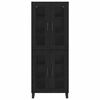 vidaXL Aparador alto 2 pcs Roble Negro Madera de Ingenier&iacute;a y Vidrio