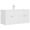 vidaXL Mueble con lavabo madera de ingenier&iacute;a blanco