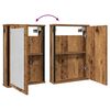 vidaXL Mueble de ba&ntilde;o con espejo de madera antigua 42x12x60 cm