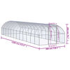 vidaXL Gallinero de exterior de acero galvanizado 3x12x2 m