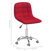 vidaXL Sillas de comedor giratorias 2 unidades tela rojo tinto
