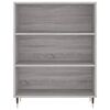 vidaXL Aparador alto madera contrachapada gris sonoma 69,5x34x180 cm
