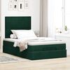 vidaXL Estructura cama otomana colchones terciopelo verde oscuro