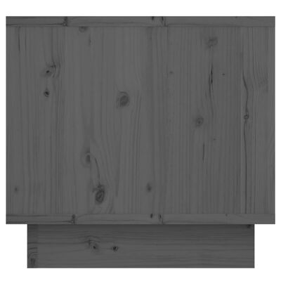 vidaXL Mesitas de noche 2 uds madera maciza de pino gris 35x34x32 cm