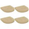 vidaXL Cojines de Asiento de 4 Piezas 4 uds. 100% Poli&eacute;ster Beige