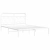 vidaXL Estructura cama sin colchón con cabecero metal blanco 140x200cm