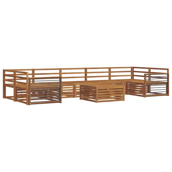 vidaXL Conjunto de sof&aacute;s de exterior 8 pcs Natural
