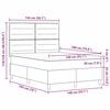 vidaXL Cama tipo Box Spring Marr&oacute;n Oscuro 140 x 190 cm tela