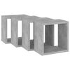 vidaXL Estantes cubo de pared 4 unidades gris hormig&oacute;n 26x15x26 cm