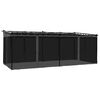 vidaXL Cenador con paredes de malla acero gris antracita 6x3 m