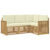 vidaXL Juegos de sof&aacute;s 4 pcs Blanco y Crema 187,5 x 128,5 x 73 cm