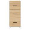 vidaXL Aparador de madera contrachapada roble Sonoma 34,5x34x180 cm