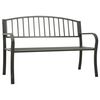 vidaXL Banco de jard&iacute;n acero gris 120 cm