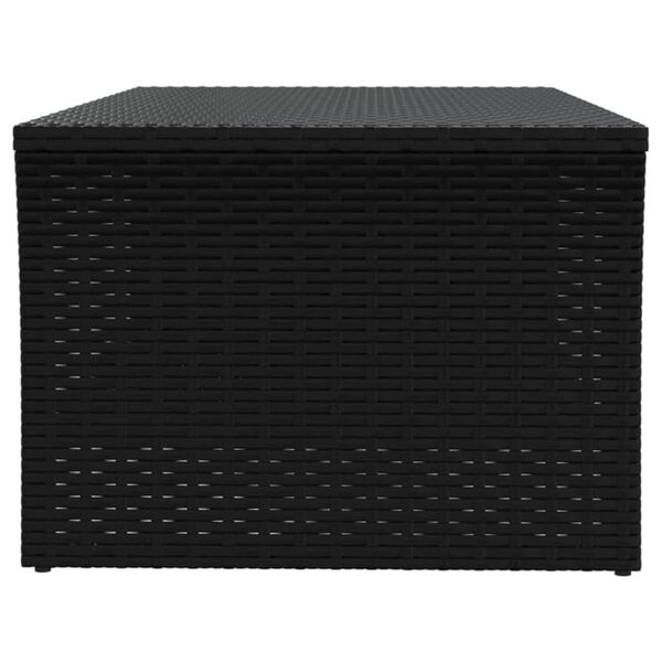 vidaXL Mesa de centro negra 100x50x40 cm rat&aacute;n sint&eacute;tico