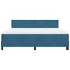 vidaXL Cama Box Spring LED con LED Azul Oscuro 180 x 200 cm Terciopelo