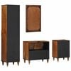 vidaXL Juego de Muebles de Baño con cajón con puerta 4 pcs Marrón miel
