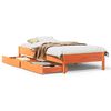 vidaXL Estructura de cama sin colch&oacute;n madera maciza marr&oacute;n 75x190 cm