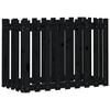 vidaXL Arriate elevado jard&iacute;n con valla madera pino negro 100x50x70cm