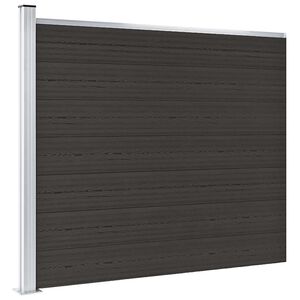 vidaXL Panel de valla WPC negro 175x146 cm
