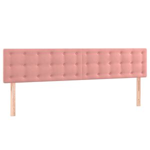 vidaXL Cabeceros terciopelo rosa 160x5x78/88 cm