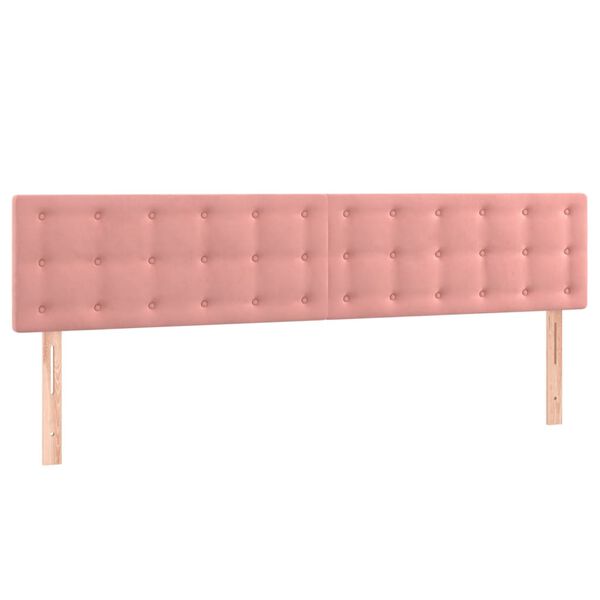 vidaXL Cabeceros 2 unidades de terciopelo rosa 80x5x78/88 cm