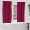 vidaXL Cortinas Opacas con Anillas 2 pcs Rojo vino 175 x 140 cm