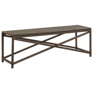 vidaXL Banco de jard&iacute;n de rat&aacute;n sint&eacute;tico marr&oacute;n 120 cm