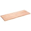 vidaXL Encimera ba&ntilde;o madera maciza tratada marr&oacute;n claro 160x60x(2-4)cm