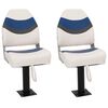 vidaXL Asientos de barco 2 uds con pedestal giratorio 360&deg;