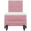 vidaXL Cama tipo Box Spring con colch&oacute;n Rosa 80 x 200 cm Terciopelo