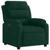 vidaXL Sill&oacute;n reclinable el&eacute;ctrico de terciopelo verde oscuro