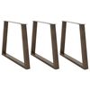 vidaXL Patas de mesa de comedor en V 3 uds natural 90x(72-73,3) cm