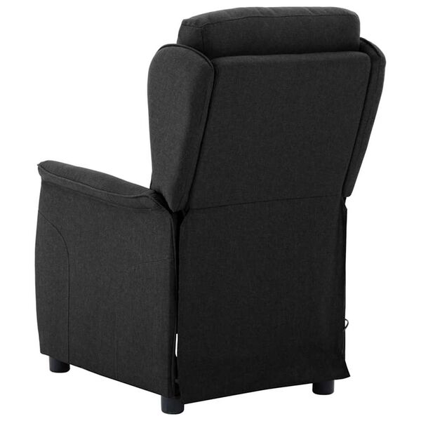 vidaXL Silla de masaje con coj&iacute;n Negro 93.5 x 67.5 x 101.5 cm tela