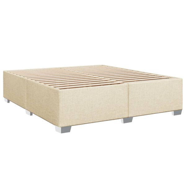 vidaXL Cama sin colch&oacute;n tela color crema 180x200 cm