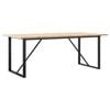 vidaXL Mesa de comedor marco O madera maciza pino acero 200x100x75,5cm