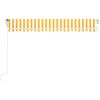 vidaXL Toldo autom&aacute;tico LED sensor de viento amarillo blanco 450x300cm