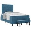 vidaXL Cama tipo Box Spring Azul oscuro 200 x 120 cm Terciopelo