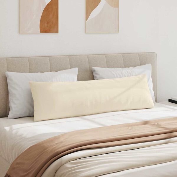 vidaXL Cojines de sofá 2 pcs Beige 145 x 40 cm tela