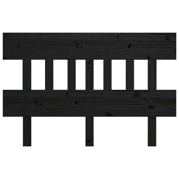 vidaXL Cabecero de cama madera maciza de pino negro 183,5x3x81 cm