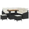 vidaXL Conjunto de sof&aacute;s de jard&iacute;n 8 uds. Negro rat&aacute;n sint&eacute;tico