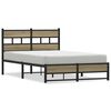 vidaXL Estructura de cama sin colch&oacute;n metal roble Sonoma 120x200 cm