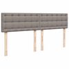 vidaXL Cama box spring con colch&oacute;n tela gris taupe 200x200 cm