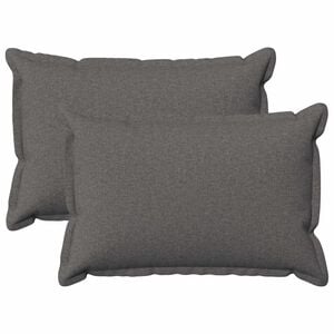 vidaXL Coj&iacute;n con almohada HOUTEN 2 uds. Gris Claro Lino Sint&eacute;tico