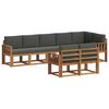 vidaXL Conjunto de sof&aacute;s de exterior 8 uds. Natural y Antracita