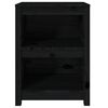 vidaXL Estantería madera maciza de pino negra 50x35x68 cm