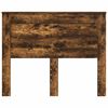 vidaXL Cabecero con cabecera Roble ahumado 120 cm Madera contrachapada