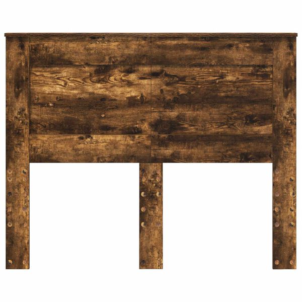vidaXL Cabecero con cabecera Roble ahumado 120 cm Madera contrachapada