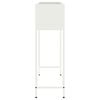 vidaXL Jardinera Elevada Blanco 100 x 26 x 82 cm Acero